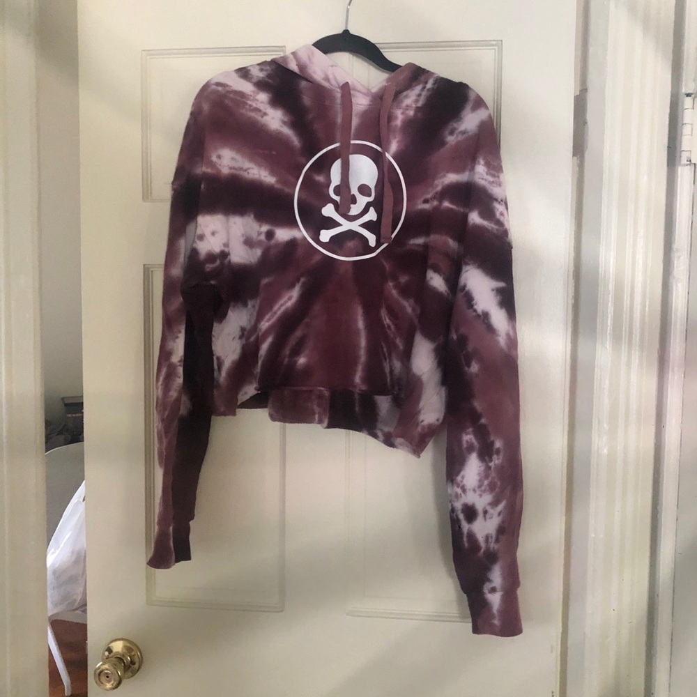 Tie-Dye Cropped Soul Cycle Hoodie size Small